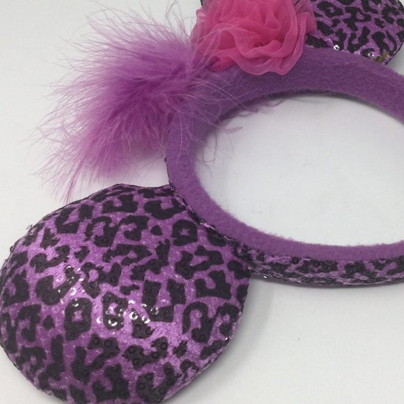 Disney Parks Leopard Peacock Mickey Ears Headband main image 5